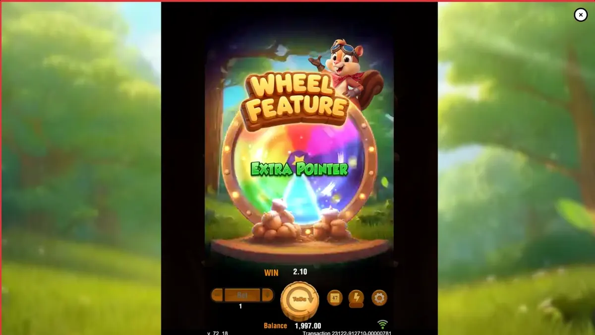 Tampilan visual slot 3 Fortune Nuts dengan tema hutan musim gugur dan karakter tupai.