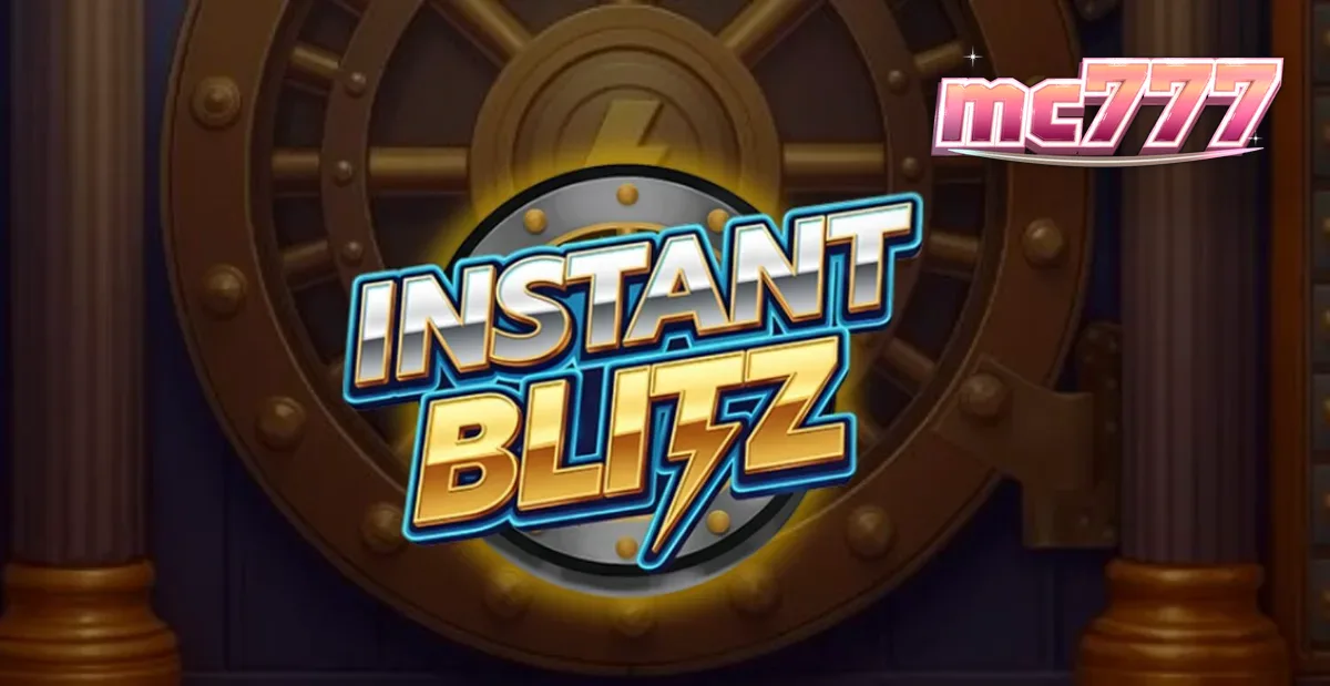 Tampilan visual slot Instant Blitz dengan tema brankas neon